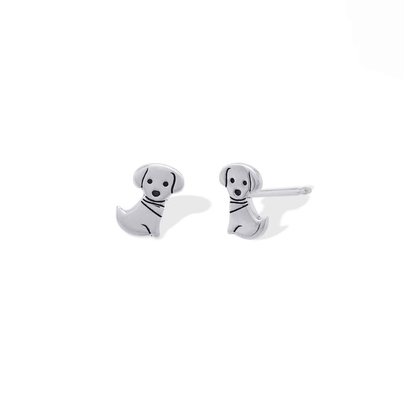 Boma Jewelry Sterling Silver Puppy Dog Stud Earrings - Image 1